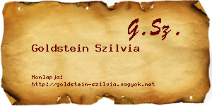 Goldstein Szilvia névjegykártya