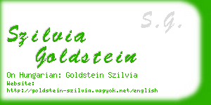 szilvia goldstein business card